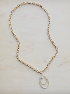 Matte Gold Pearl Necklace