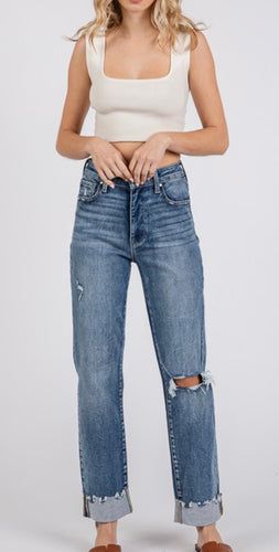 PETRA SLIM W/CUFF HEM