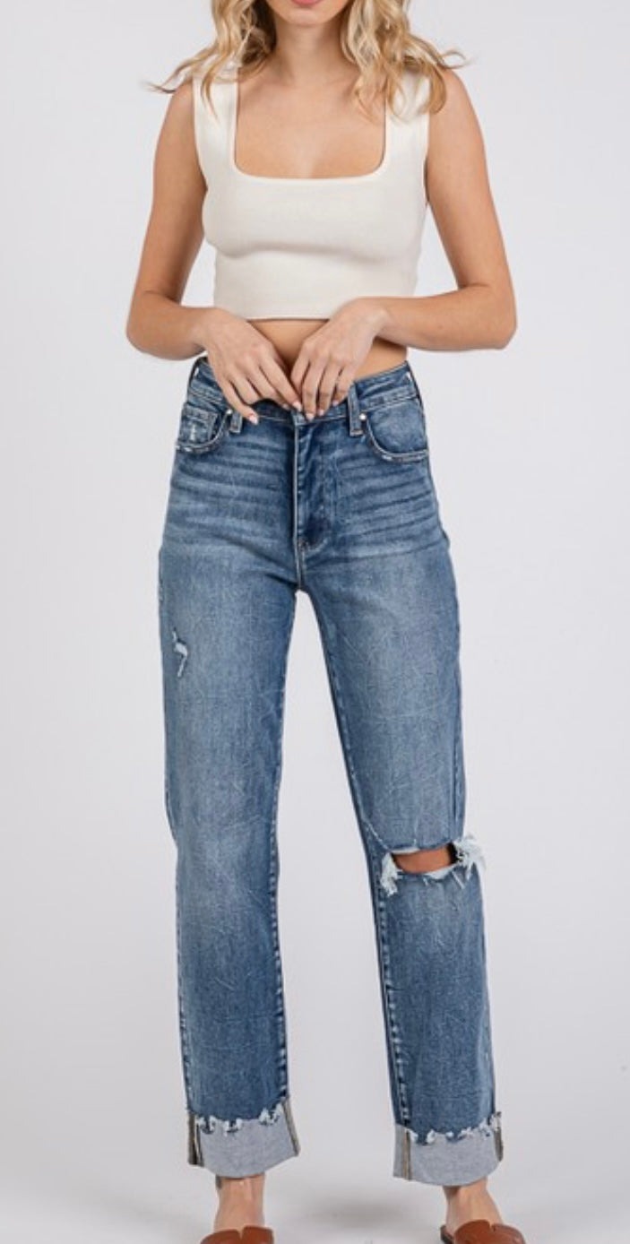 PETRA SLIM W/CUFF HEM