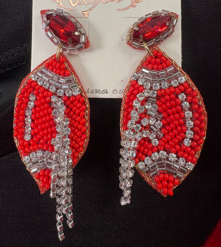 Football Fringe Earrings