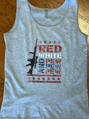 Red White & Pew tank