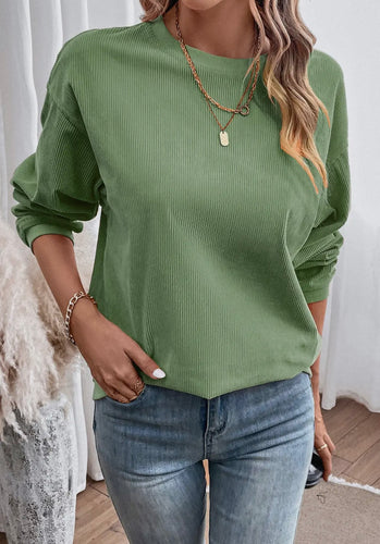 Ribbed Oversized Sweatshirt