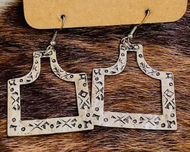 Cattle Tag Cutout Earrings