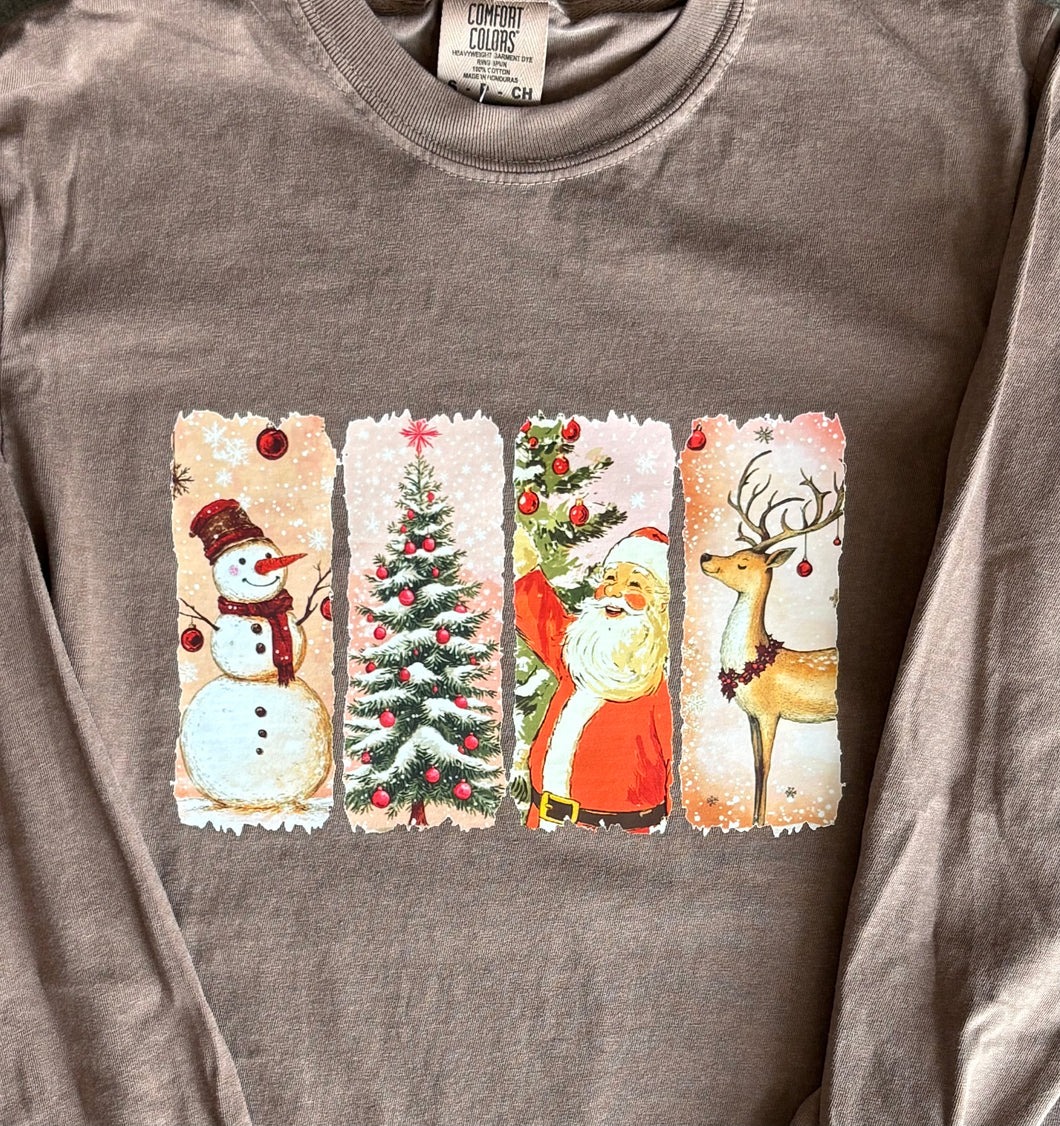 Christmas Scene Long Sleeve Tee