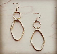 Oval Hoop Dangle Earrings