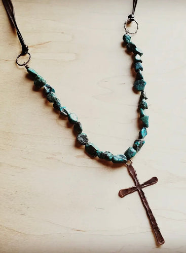 Turquoise Cross Pendant Necklace