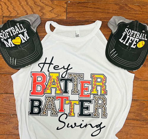 Hey Batter Batter-Softball tank