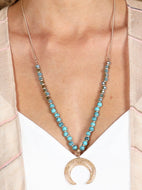 Cresent Horn Pendant necklace