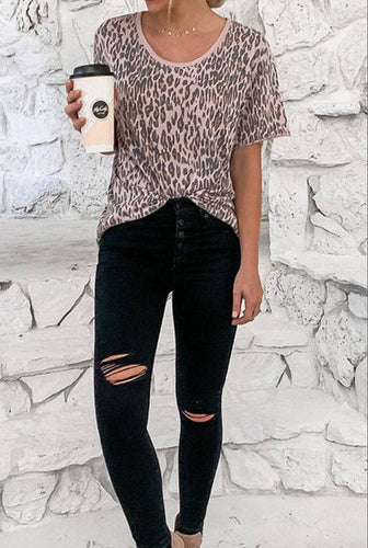 Leopard Short Sleeve Top
