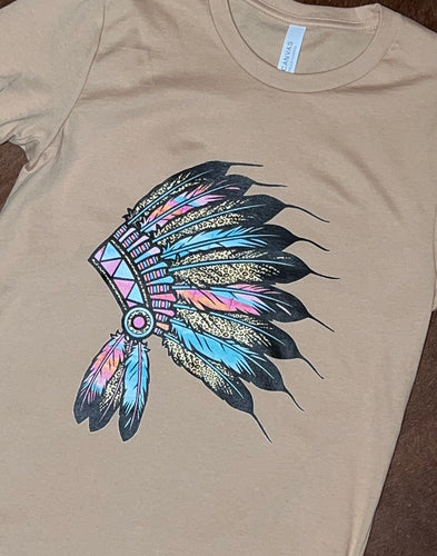 Turquoise Headdress Tee