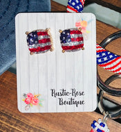 America Stud Earrings