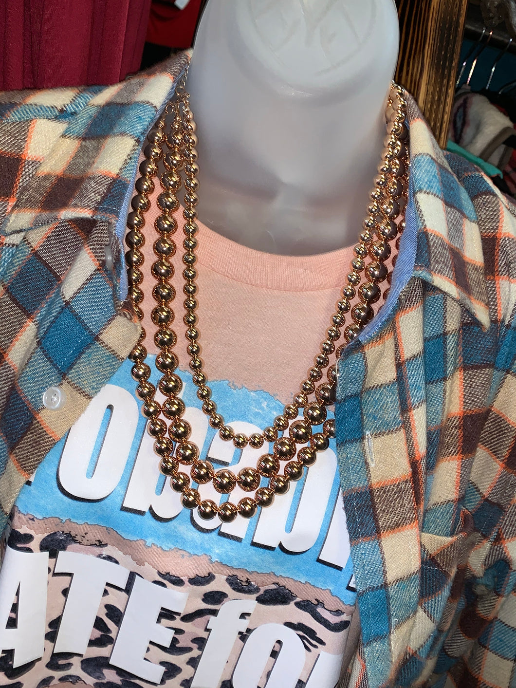 3-Strand Rose Gold necklace